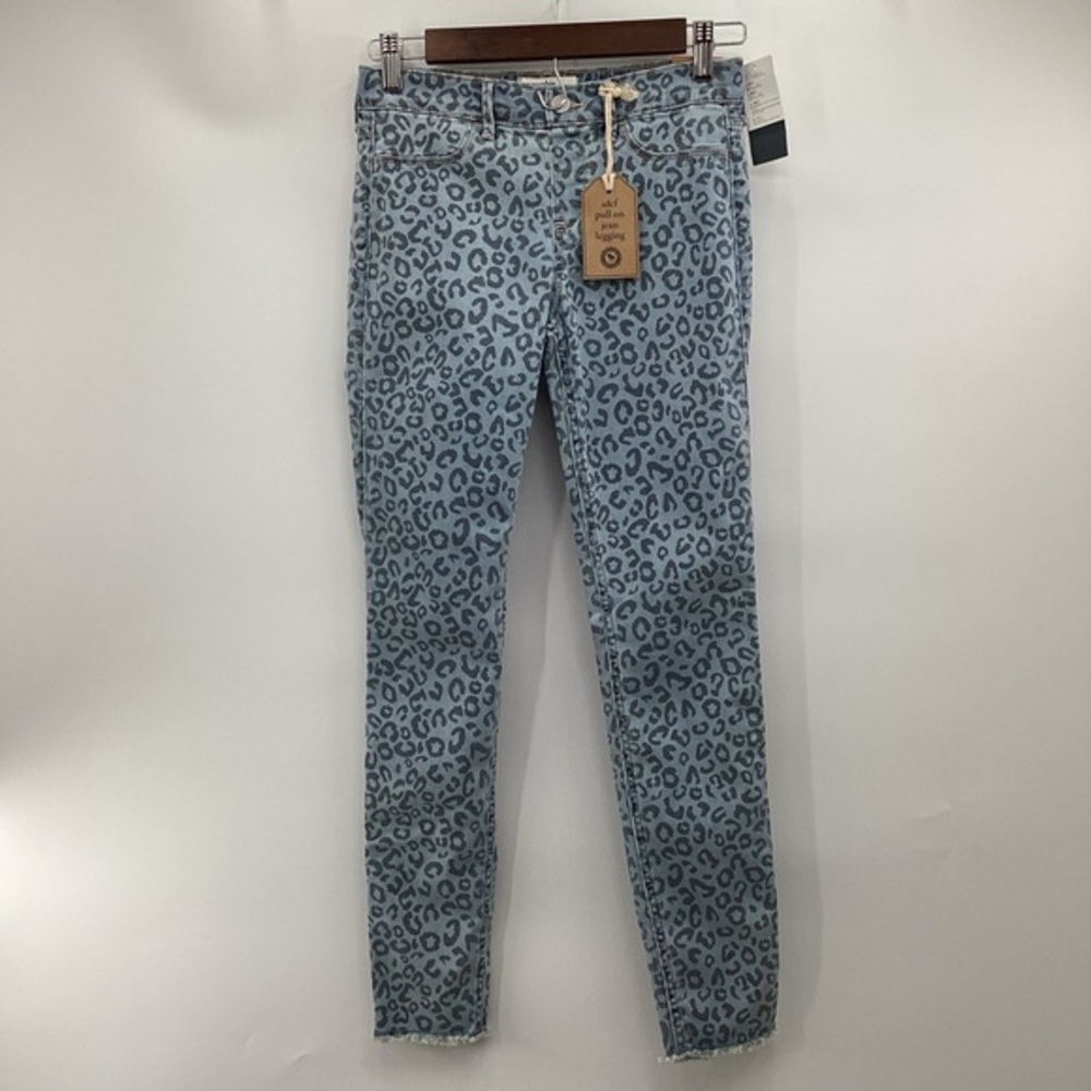 Abercrombie Kids Pull-on Jean Leggings Blue Leopard